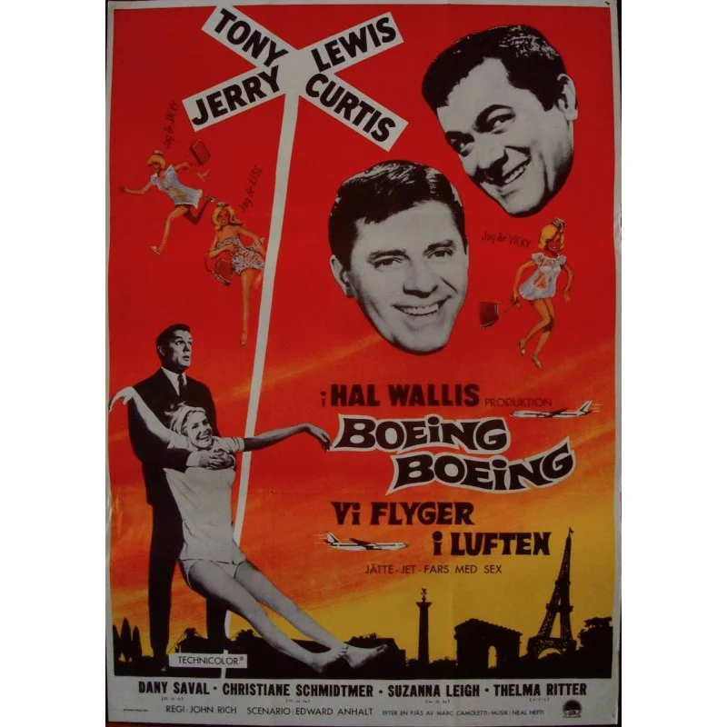 Boeing Boeing Swedish movie poster - illustraction Gallery