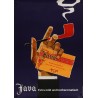 Java smoking vintage 1960 Swiss advertising poster - illustraction Gallery