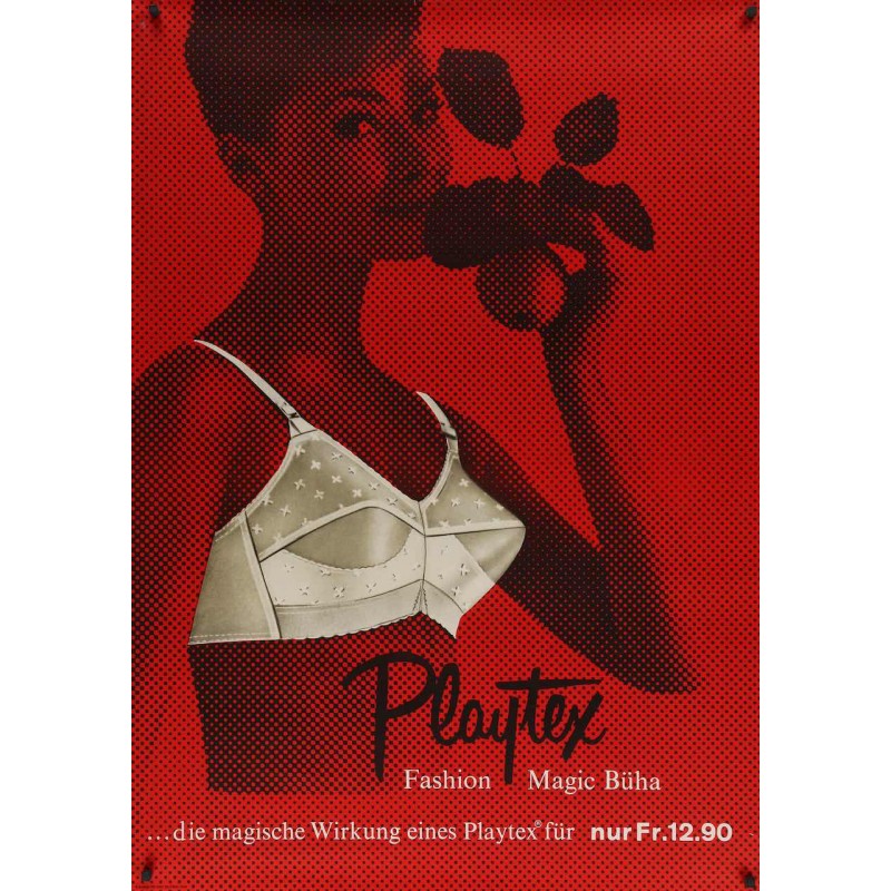 Playtex Bra vintage 1961 Swiss advertising poster - illustraction Gallery