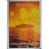 Cunard Cruise Lines Sail Into The Sun vintage 1984 travel poster - illustraction Gallery