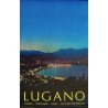 Switzerland Lugano vintage 1968 travel poster - illustraction Gallery