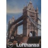 Lufthansa Airlines England vintage 1984 travel poster - illustraction Gallery