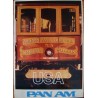 Pan American Airways San Francisco vintage 1970 travel poster - illustraction Gallery