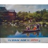 Pan American Airways Japan Kyoto vintage 1965 travel Airlines poster - Illustraction Gallery