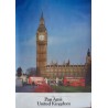 Pan American Airways United Kingdom vintage 1985 travel poster - illustraction Gallery