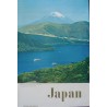 Japan Mount Fuji and Lake Ashi vintage 1966 tourism poster - Illustraction Gallery