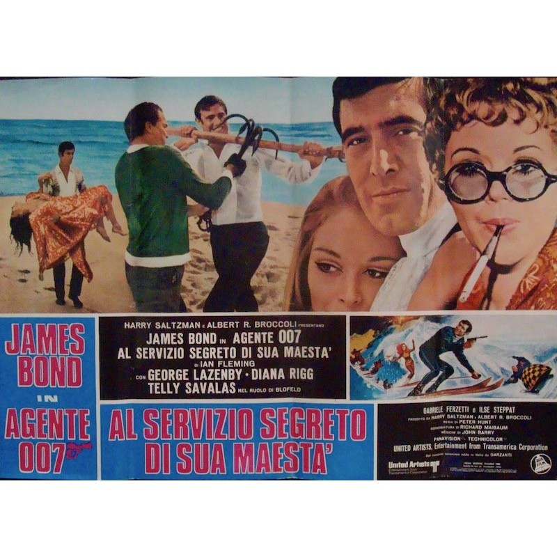 James Bond On Her Majesty's Secret Service Italian fotobusta movie poster - illustraction Gallery