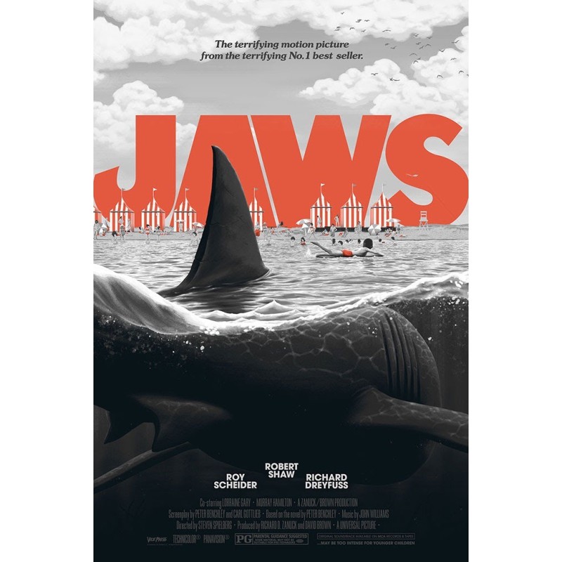 Jaws limited edition variant print by Florey - illustraction Gallery