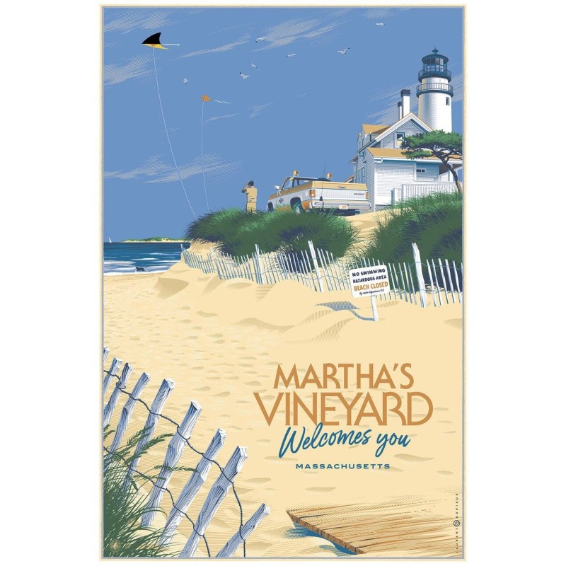 Jaws Martha's Vineyard Welcomes You limited edition print by Laurent ...