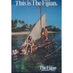 Fiji Yanuca Island Resort vintage 1975 travel poster - illustraction Gallery