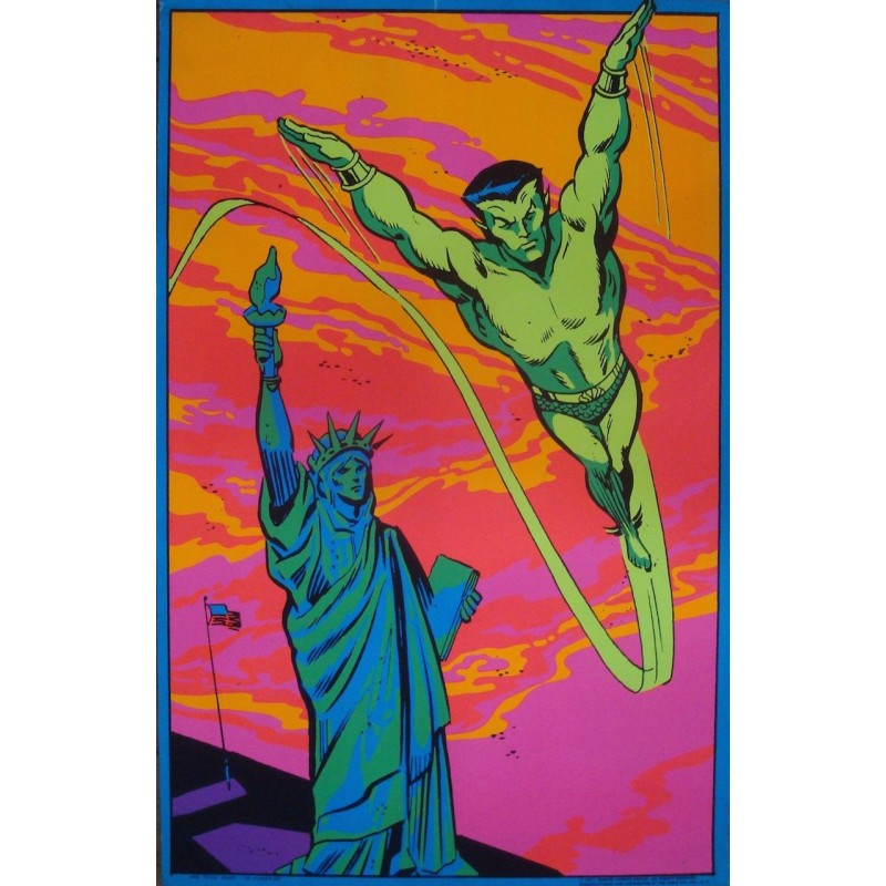 Prince Namor Marvel Third Eye black light poster - illustraction Gallery