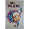 United Airlines Ski The West vintage 1972 travel poster - illustraction Gallery