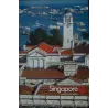 Japan Airlines Singapore vintage 1976 travel poster - illustraction Gallery