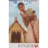 Japan Airlines Bangkok vintage 1972 travel poster - illustraction Gallery