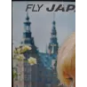 Japan Airlines Copenhagen vintage 1972 travel poster - illustraction Gallery