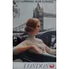 Japan Airlines London vintage 1971 travel poster - illustraction Gallery