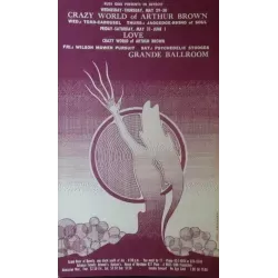RGP 87 The Crazy World Of Arthur Brown Grande Ballroom concert postcard - illustraction Gallery