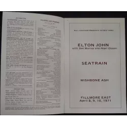 Elton John 1971 Fillmore East concert program - illustraction Gallery