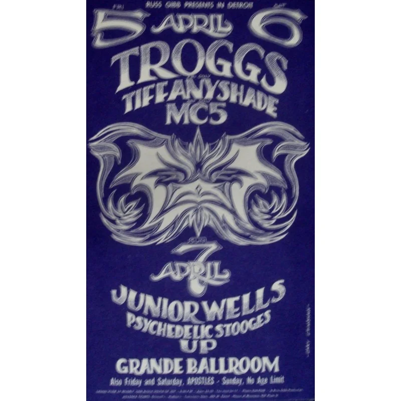 RGP 77 The Troggs Grande Ballroom concert postcard - illustraction Gallery