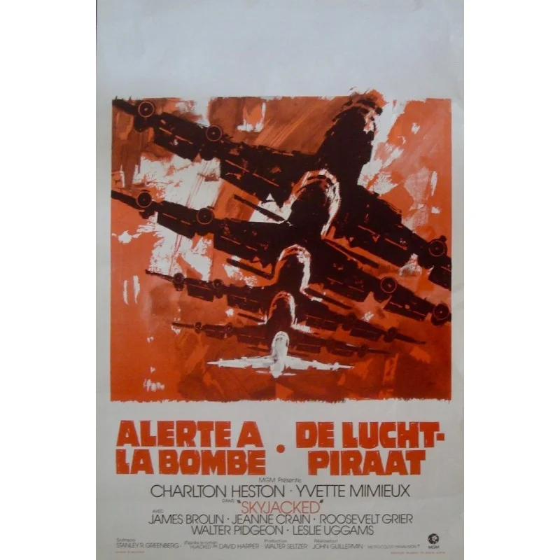 Skyjacked Belgian movie poster - illustraction Gallery