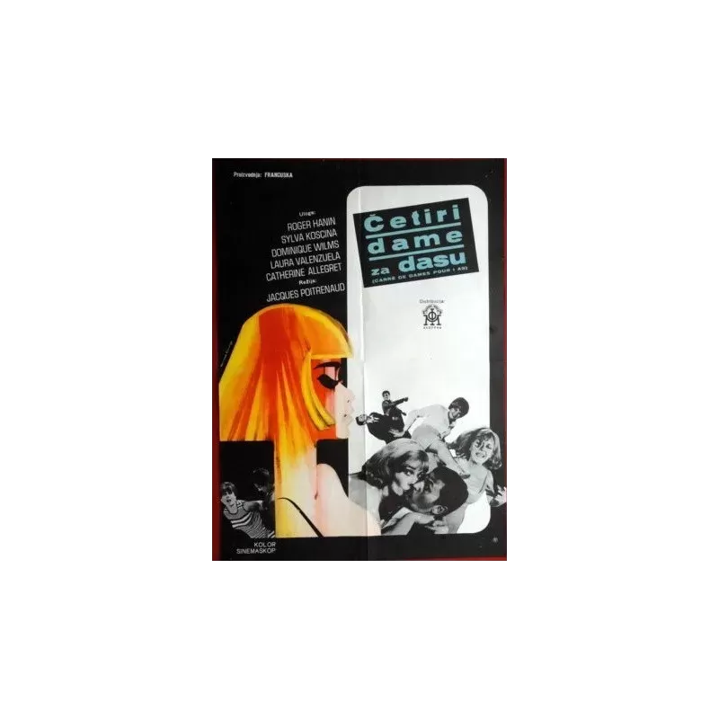  Carré de dames pour un as (An Ace and Four Queens) Yugoslavian movie poster - illustraction Gallery