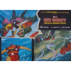 UFO Robot Goldorak Versus The Space Invaders Italian Fotobusta movie poster set - illustraction Gallery