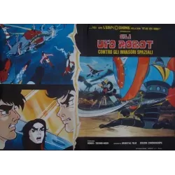 UFO Robot Goldorak Versus The Space Invaders Italian Fotobusta movie poster set - illustraction Gallery