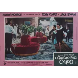 Some Like It Hot Italian fotobusta movie poster - illustraction Gallery