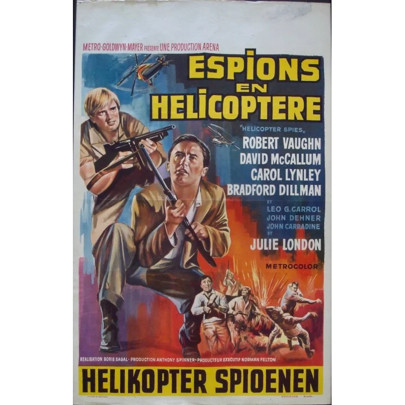 Man From UNCLE: The Helicopter Spies Belgian movie poster - illustraction Gallery