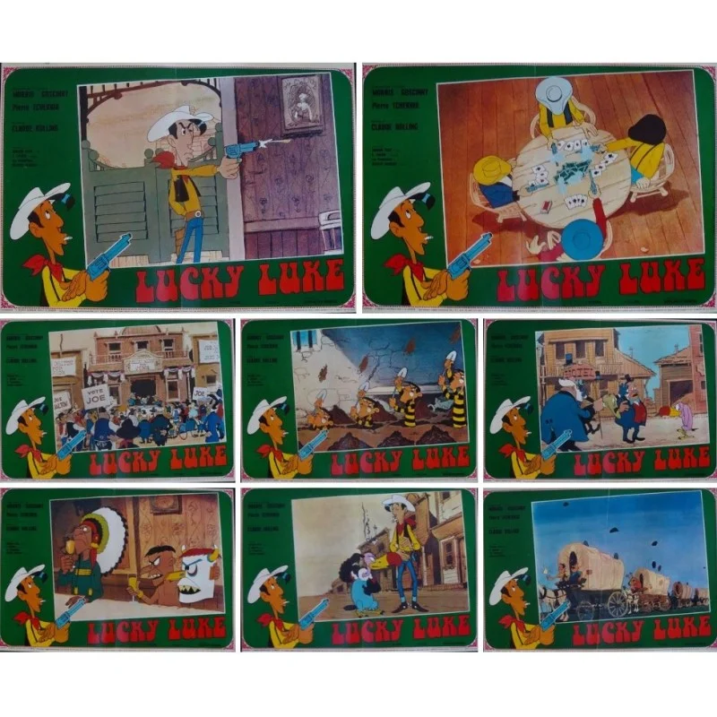 Lucky Luke: Daisy Town Italian fotobusta movie poster set - illustraction Gallery