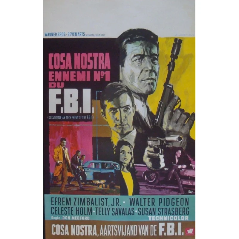 Cosa Nostra, Arch Enemy Of The FBI Belgian movie poster - illustraction Gallery