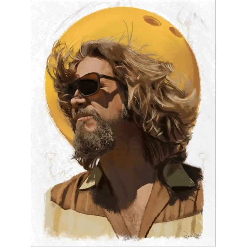 The Big Lebowski The Dude limited edition print by Dave O'Flanagan - illustraction Gallery