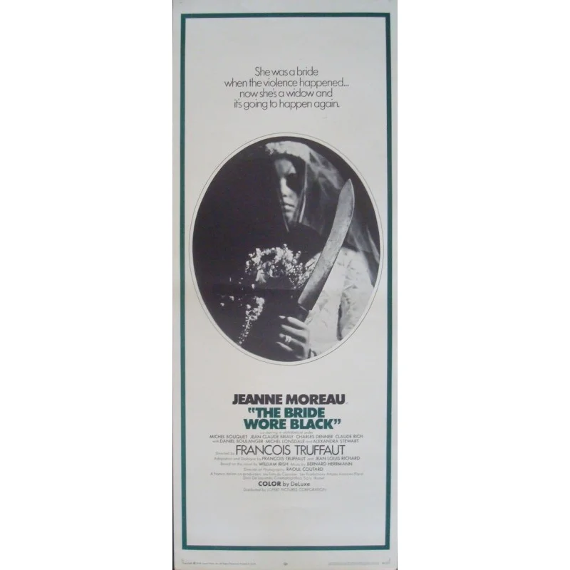 La mariee etait en noir (The Bride Wore Black) insert movie poster - illustraction Gallery