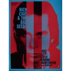 Nick Cave And The Bad Seeds 2014 Los Angeles concert poster by Kii Arens - illustraction Gallery