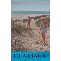 Denmark West Coast Holidays vintage 1964 travel poster - illustraction Gallery