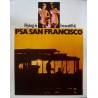Pacific Southwest Airlines San Francisco vintage 1971 travel poster - illustraction Gallery