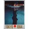 Tokyo 1964 Olympics Swimming Japanese poster - illustraction Gallery