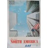 SAS Airlines Discover North America vintage 1968 travel poster - illustraction Gallery