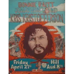 Kris Kristofferson 1970 Ann Arbor concert poster - illustraction Gallery