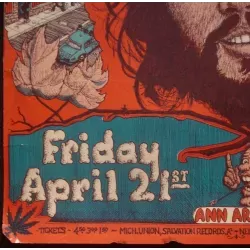Kris Kristofferson 1970 Ann Arbor concert poster - illustraction Gallery