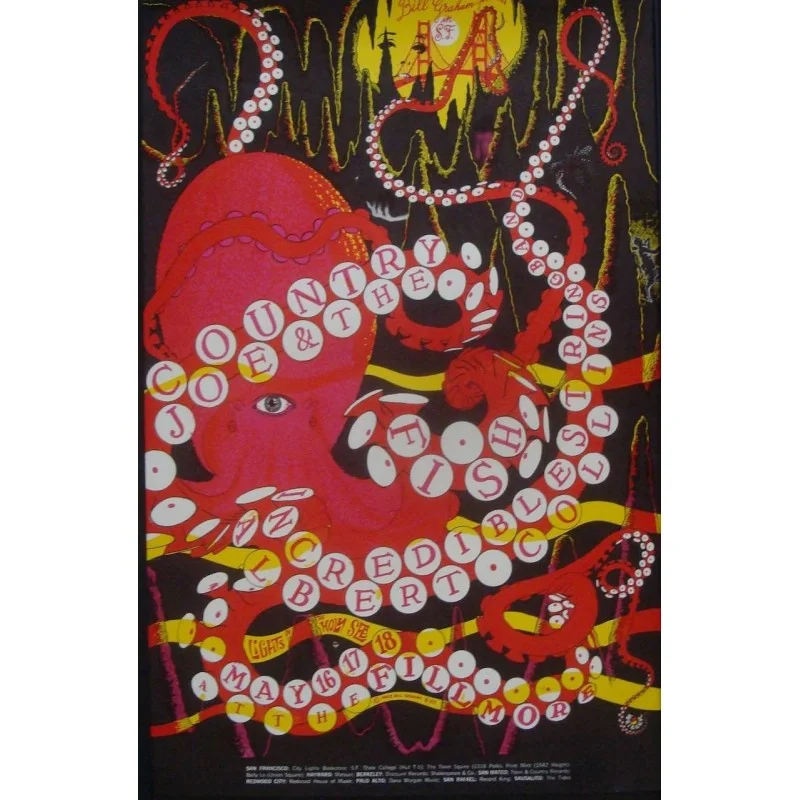 Country Joe And The Fish BG120 Fillmore concert poster - illustraction Gallery