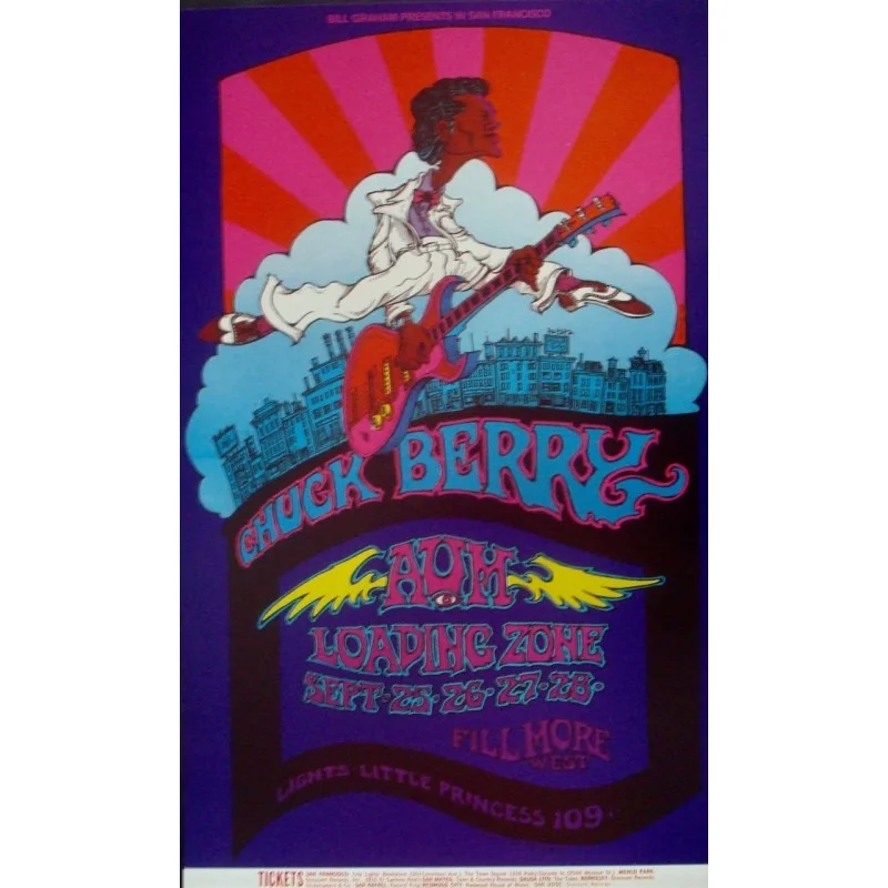 Chuck Berry BG193 Fillmore concert poster - illustraction Gallery