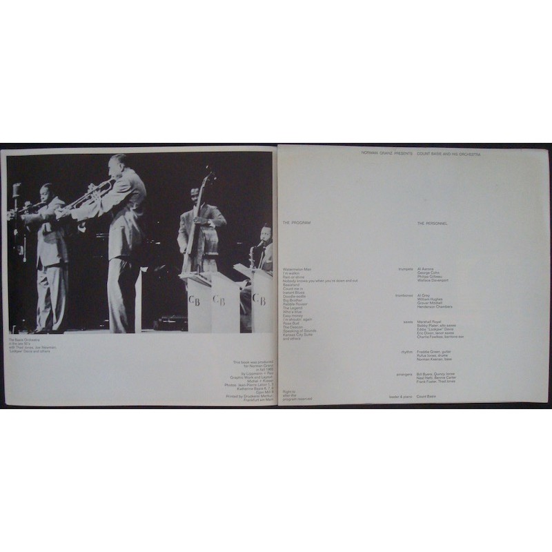 Count Basie 1965 German Tour concert program by Gunther Kieser ...