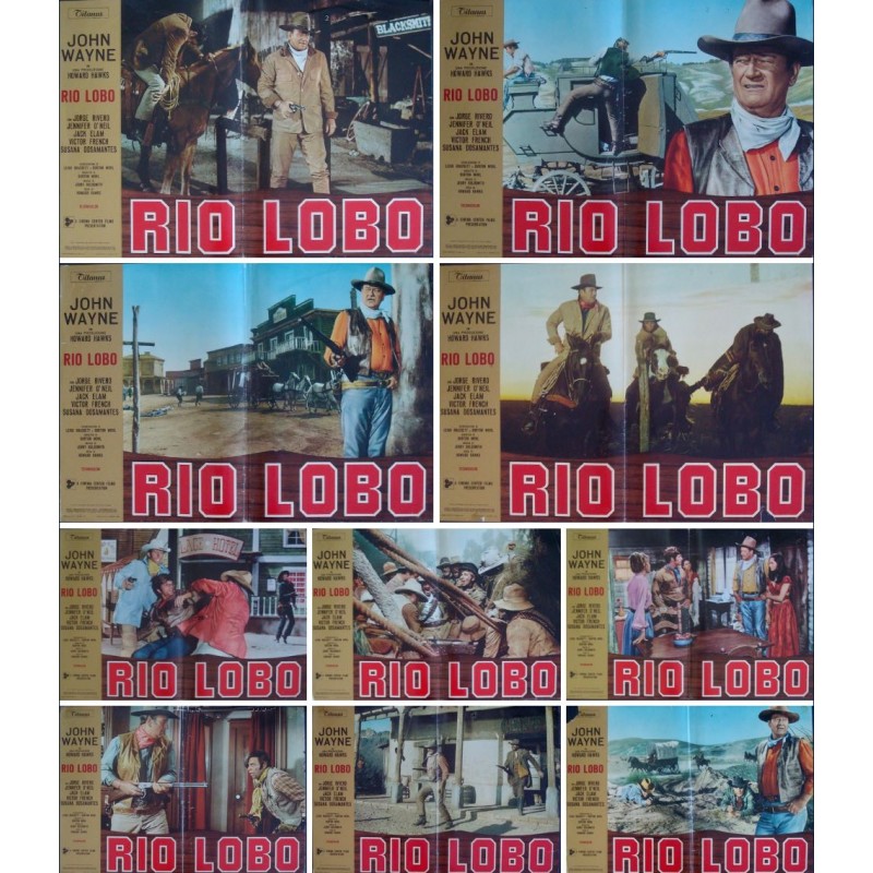 Rio Lobo Italian Fotobusta Movie Poster Set Illustraction Gallery