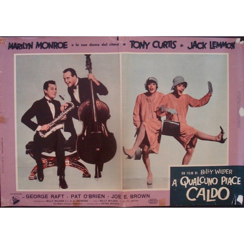 Some Like It Hot Italian fotobusta movie poster - illustraction Gallery