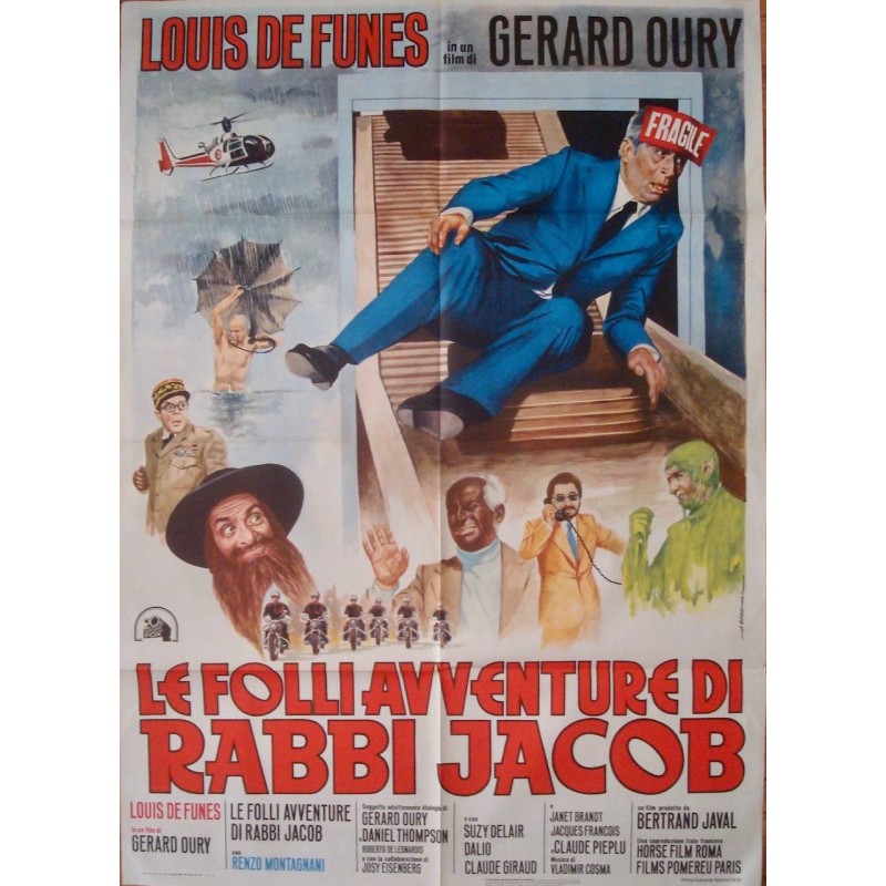 Les aventures de Rabbi Jacob Italian movie poster - illustraction Gallery