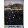 Pan American Airways Brazil vintage 1970 travel Airlines poster - illustraction Gallery