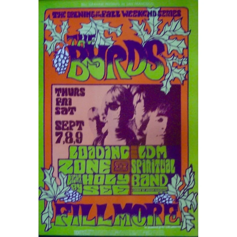 The Byrds Fillmore West BG 82 concert poster - illustraction Gallery