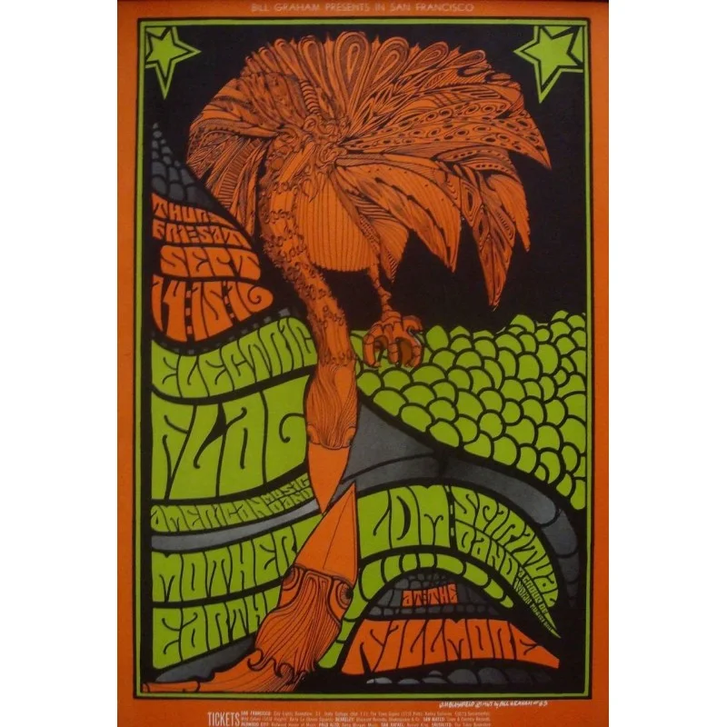 Electric Flag Fillmore West BG 83 concert poster - illustraction Gallery