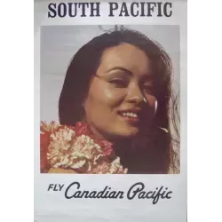 Canadian Pacific Air South Pacific vintage 1965 travel poster - illustraction Gallery